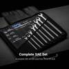 Capri Tools WaveDrive Pro Combination Wrench Set, Reg/Rounded Bolts, SAE, 8 pcs CP11750-8SPK